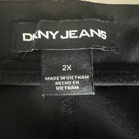 DKNY Ponte Tapered Leg Pants, Black, 2X, Stretch, Work Wear, Comfort, Plus Size - Picture 2 of 8